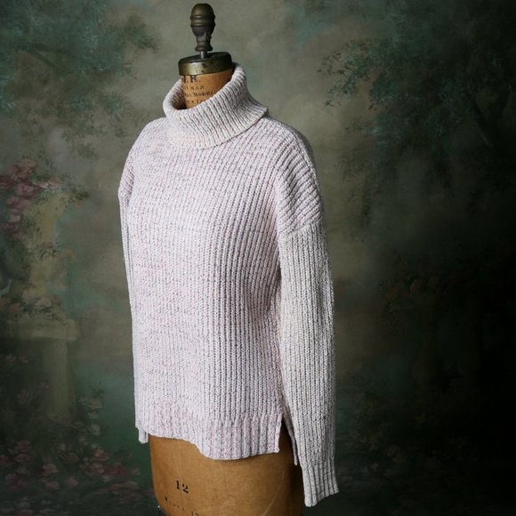 Palette Blush Chenile Cozy Turtleneck Sweater S - Picture 4 of 12
